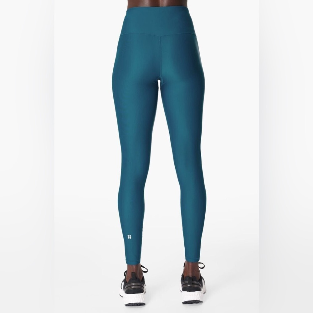 NWT Sweaty Betty High Shine Full Length Leggings in Teal Blue Size Small